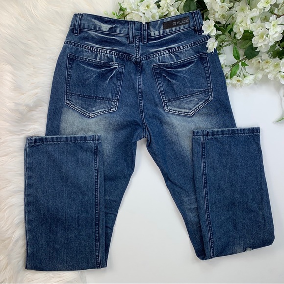 Black Relaxed Straight tattered jeans - Picture 2 of 6